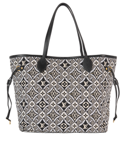 Jacquard Neverfull MM Since 1854, Fabric, Navy, CA0261, B/DB/E/RCT/P, 3*